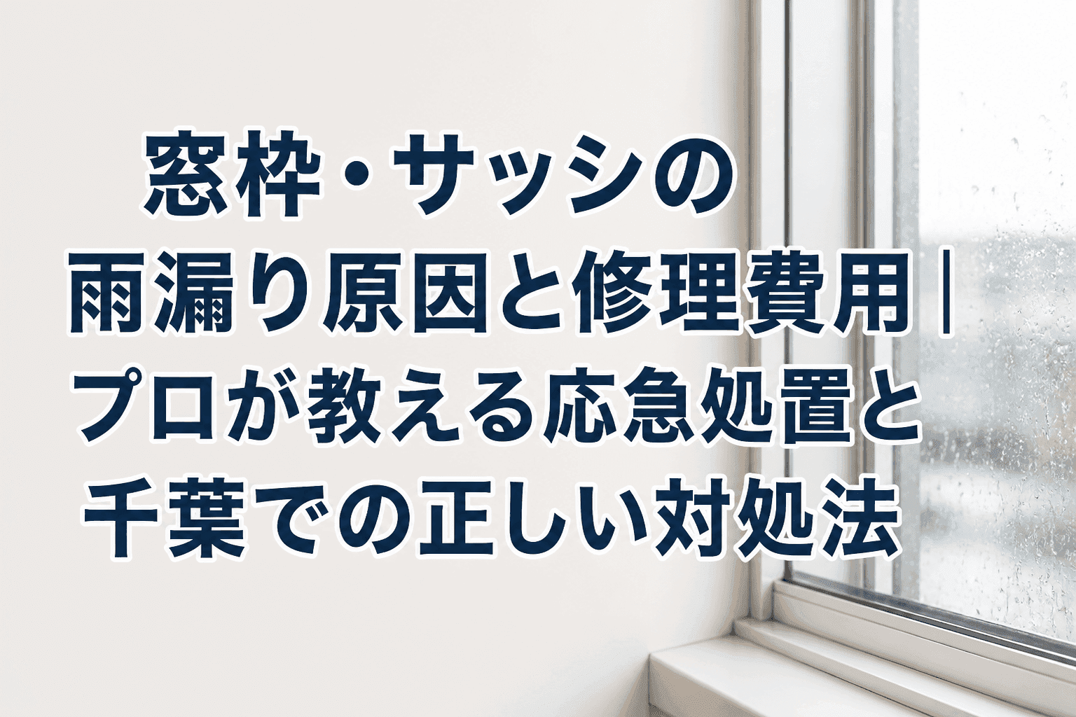 窓枠・サッシの雨漏り原因と修理費用｜プロが教える応急処置と千葉での正しい対処法